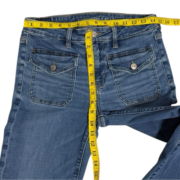 American Eagle Festival Flare Jeans Next Level Stretch Size 10 - Picture 4 of 9